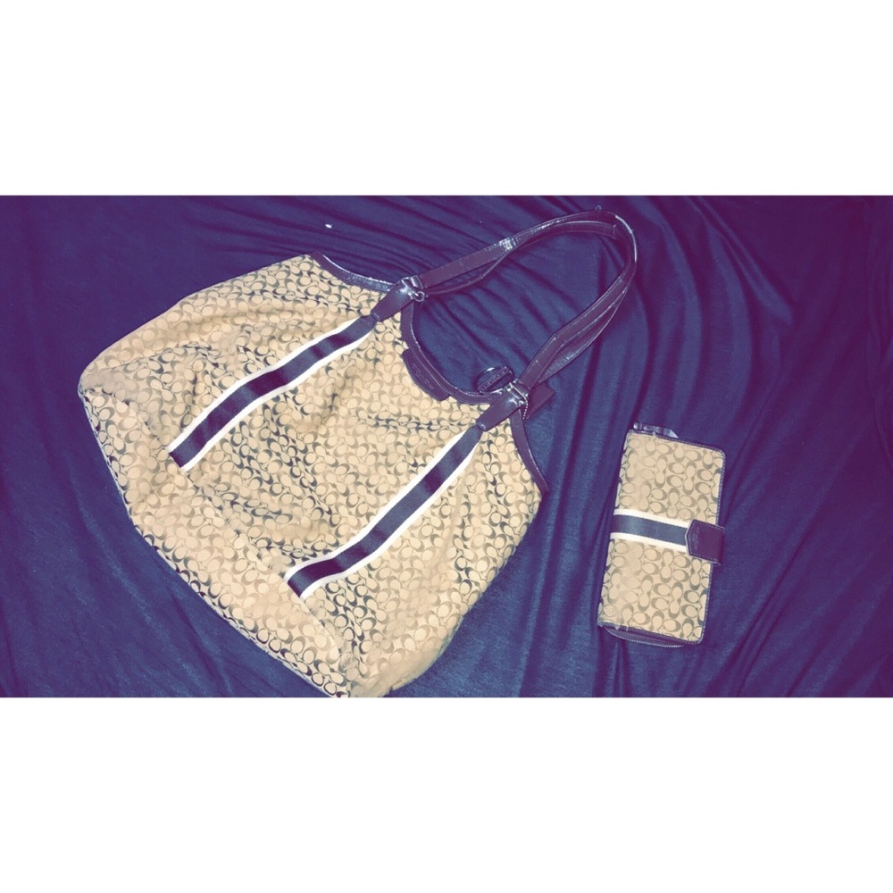 Authentic Coach purse and wallet set